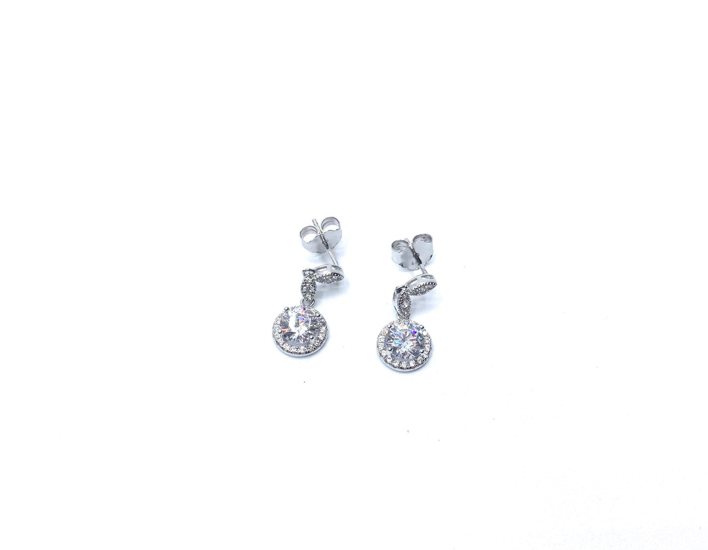 Orecchini Argento 925 Pendenti Con Zirconi - Toptime Store