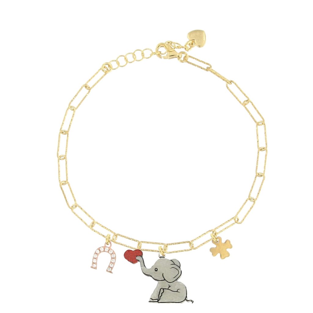 Bracciale Dorato Miss Miss Elefantino - Toptime Store