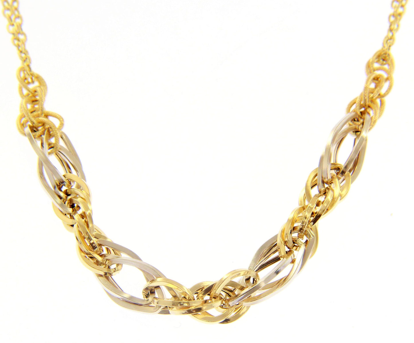 Collana Donna Fantasia Oro Giallo e Bianco - Toptime Store