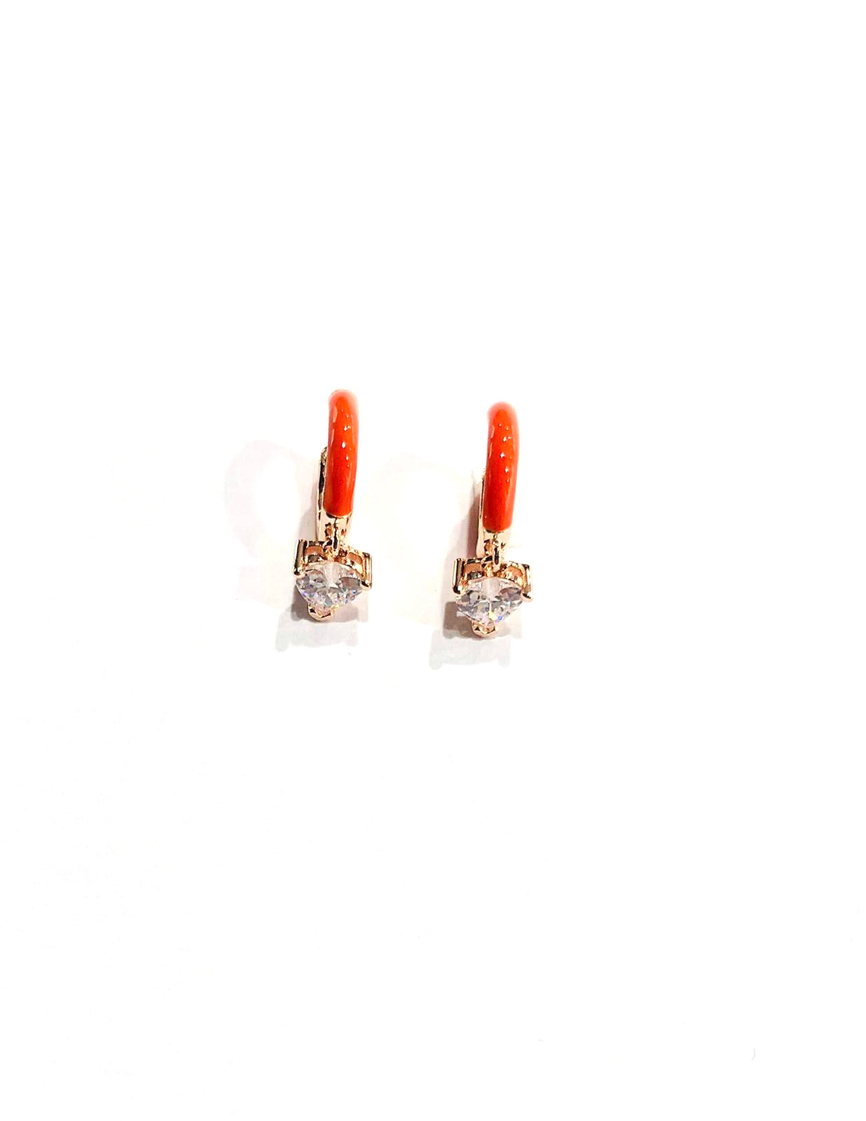 Orecchini Argento 925 Rosato Smaltati con Pendente - Toptime Store