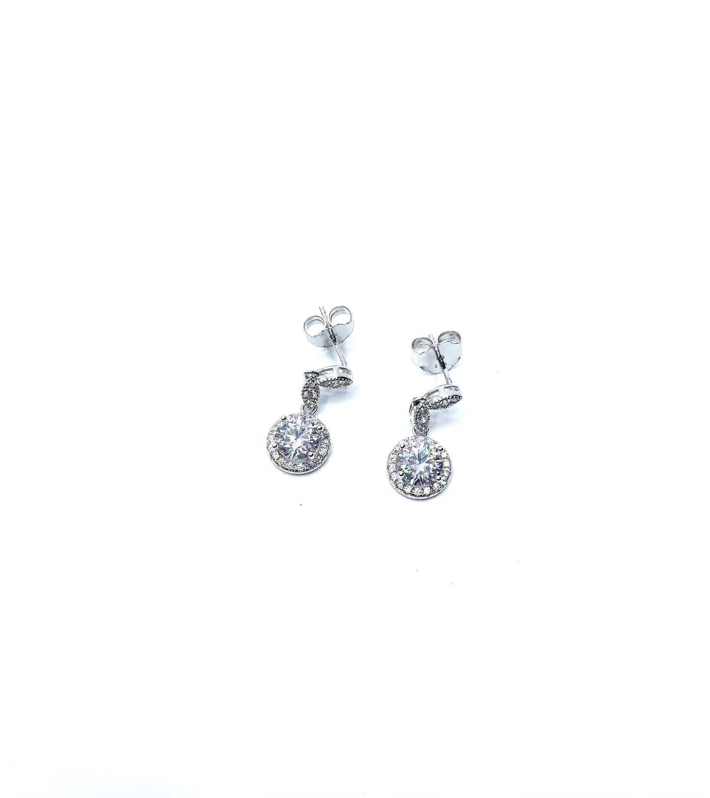 Orecchini Argento 925 Pendenti Con Zirconi - Toptime Store