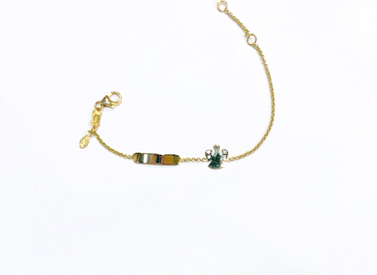 Bracciale Battesimo Oro Giallo Angioletto - Toptime Store