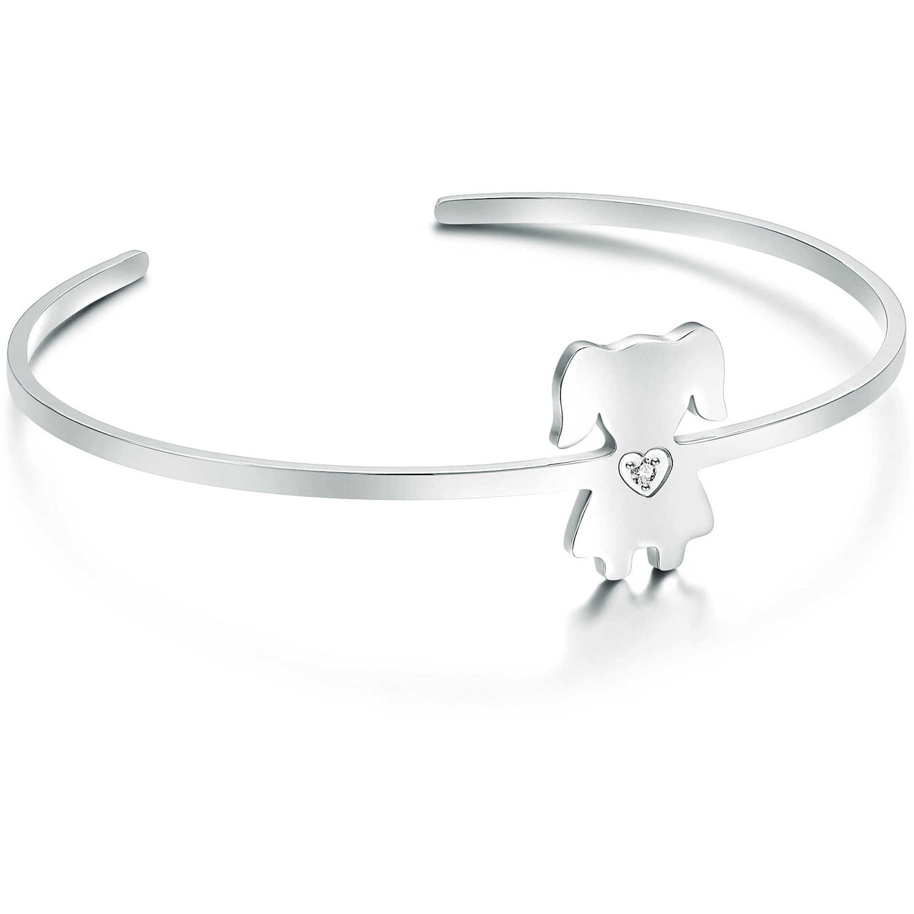 Bracciale da Donna Brand in Acciaio Collezione Kids Rigido con Bambina