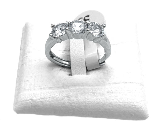 Anelli Trilogy Argento 925 con Zirconi Grandi - Toptime Store
