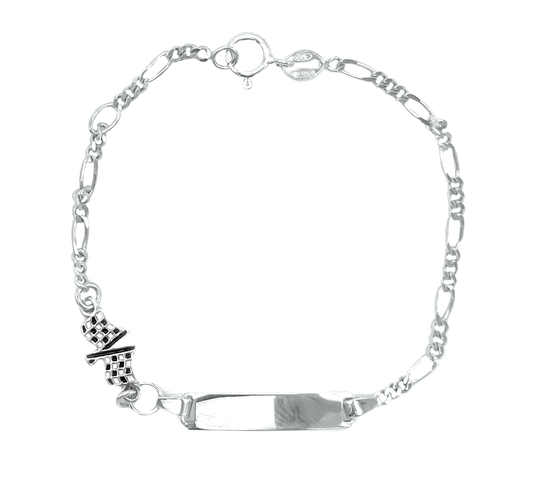 Bracciali Bimbo Argento 925 con Targhetta Bandierine - Toptime Store
