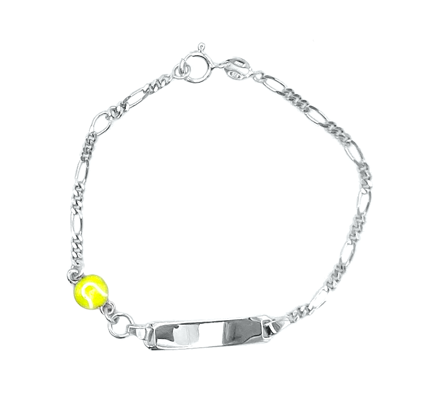 Bracciali Bimbo Argento 925 con Targhetta Pallina da Tennis - Toptime Store