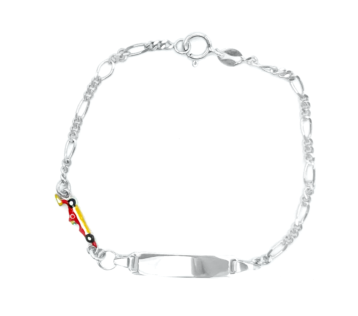 Bracciali Bimbo Argento 925 con Targhetta Rossa-Gialla - Toptime Store