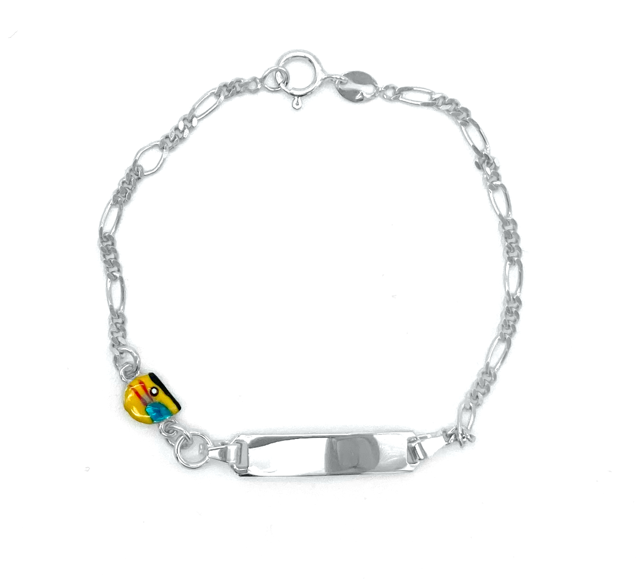 Bracciali Bimbo Argento 925 con Targhetta Casco Giallo - Toptime Store