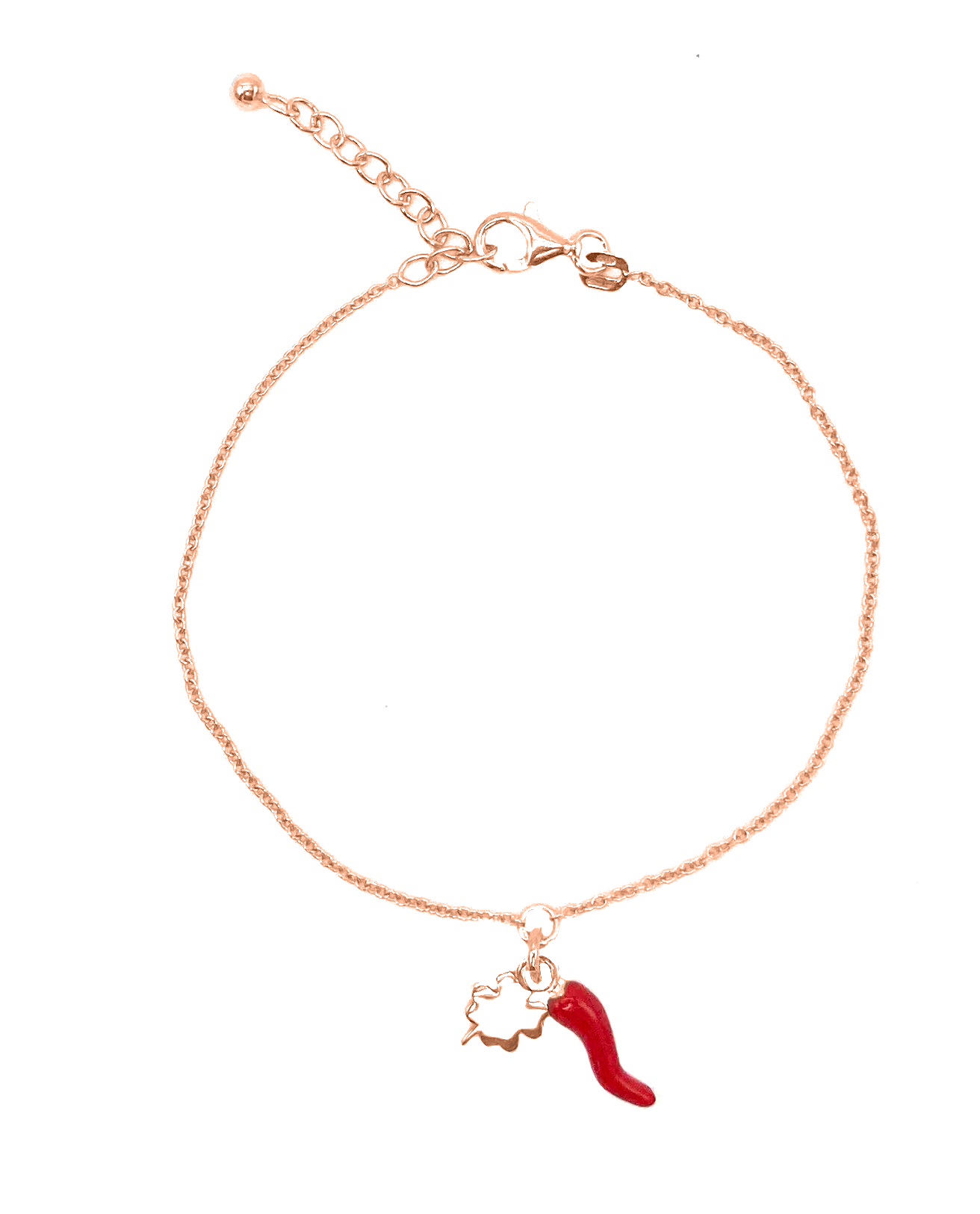 Bracciali Argento 925 Corno e Quadrifoglio Rosato - Toptime Store