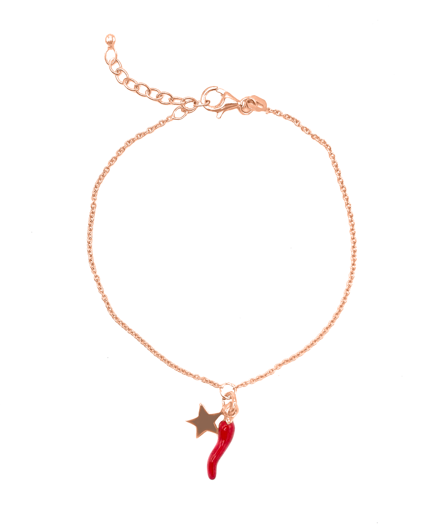 Bracciali Argento 925 Corno e Stella Rosato - Toptime Store