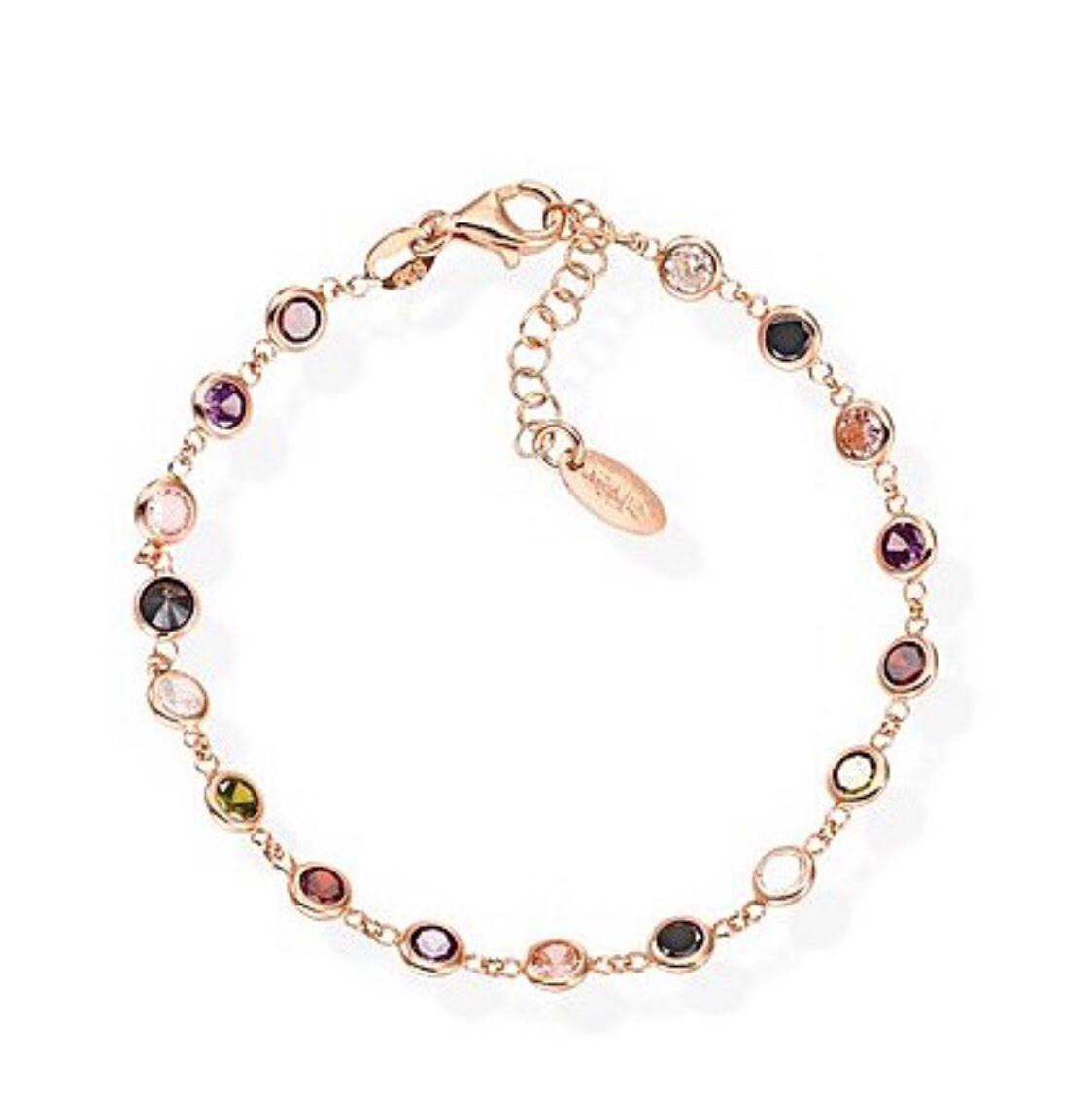 Bracciali Amen Rosati Zirconi Colorati - Toptime Store