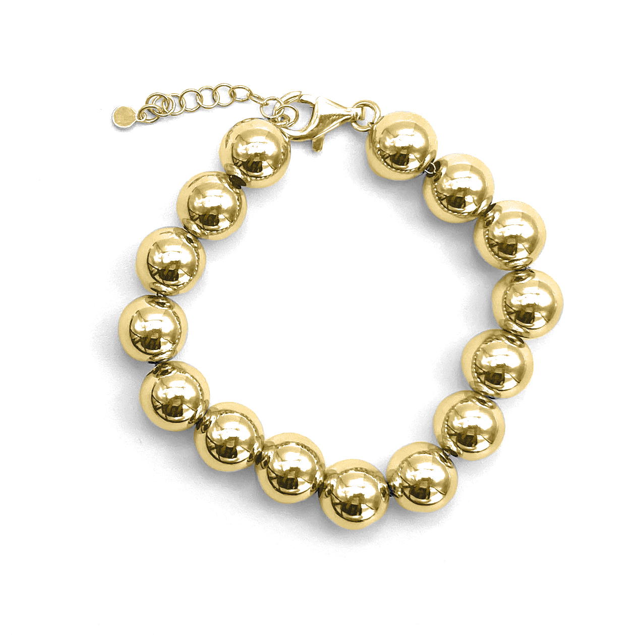 Bracciali Argento Dorato 925 1-1,5 con Sfere Lisce - Toptime Store