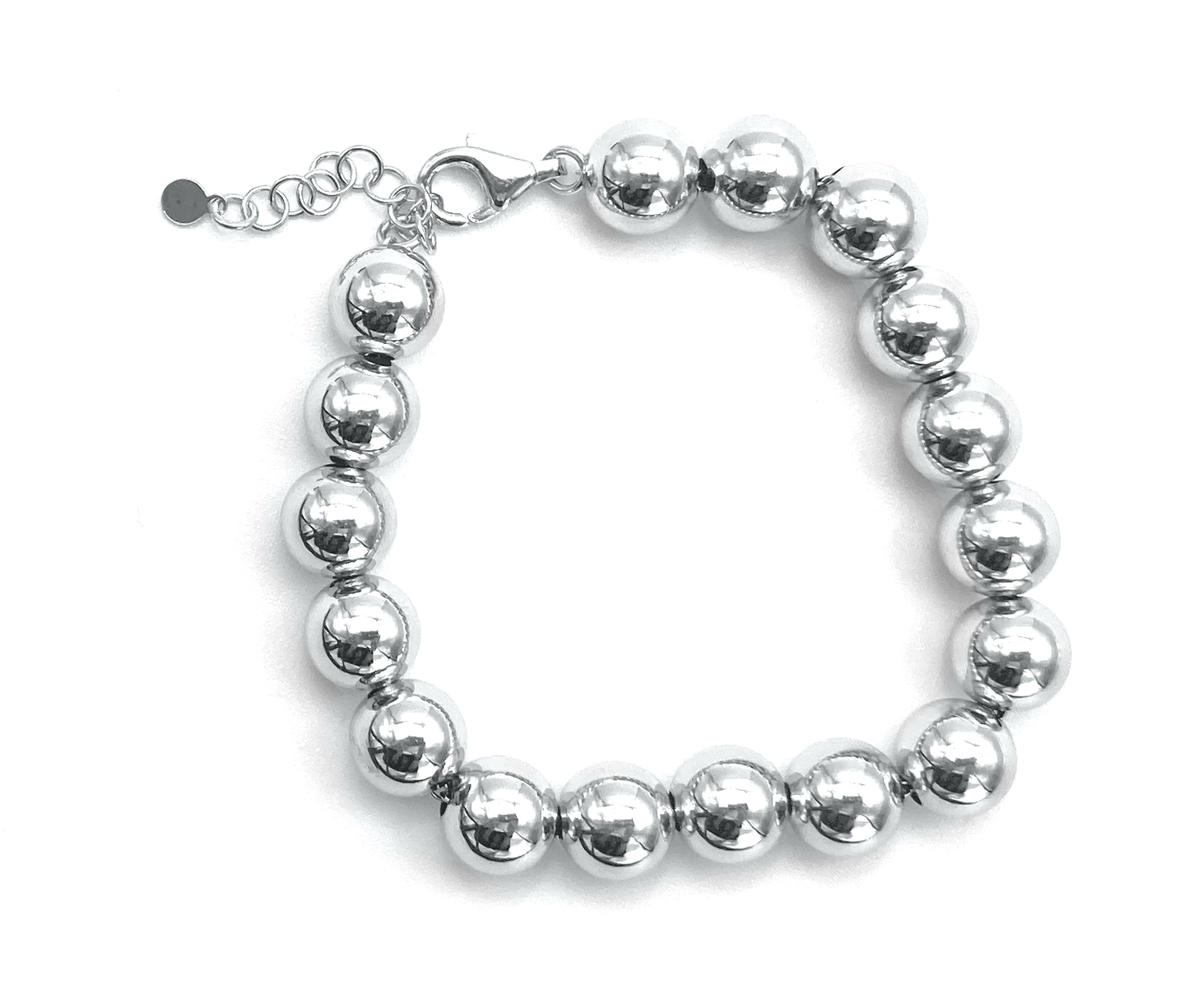 Bracciali Argento 925 con Sfere Lisce 9-9,5 - Toptime Store