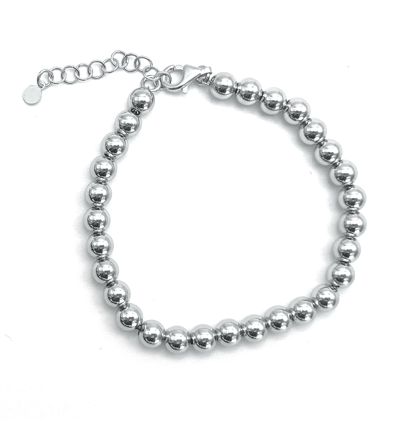 Bracciali Argento 925 con Sfere Lisce 7-7,5 -Toptime Store