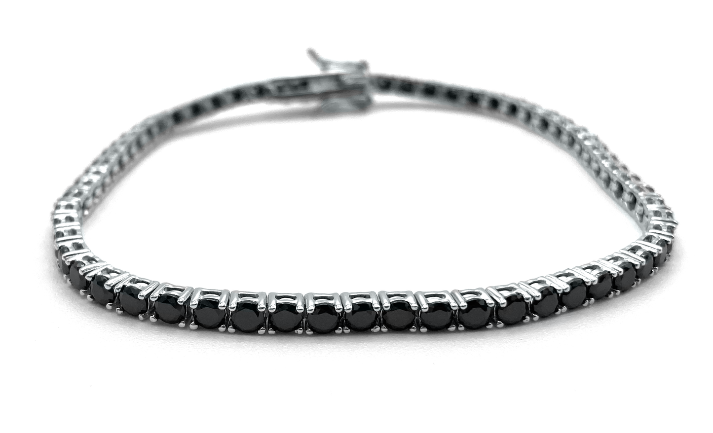 Bracciale Tennis Argento 925 Nero - Toptime Store