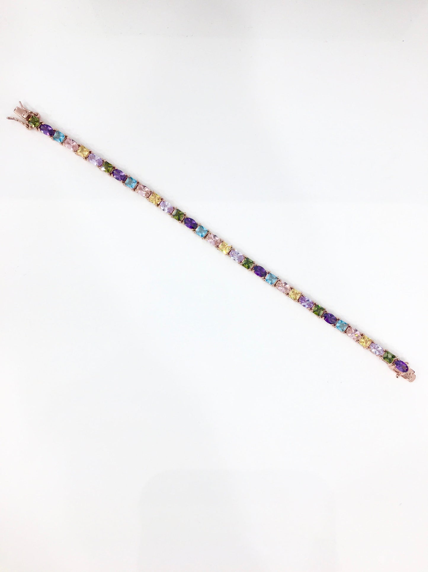 BRACCIALE TENNIS IN ARGENTO 925 ROSE - Toptime Store