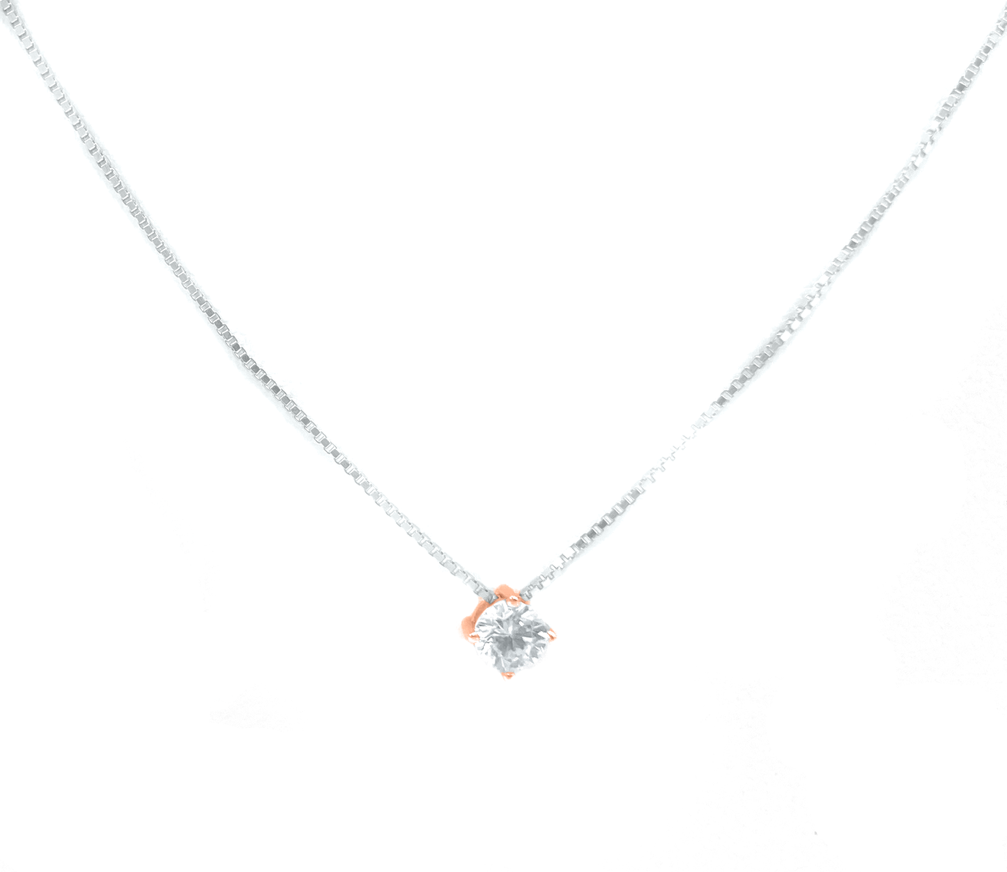 Collane Punto Luce Medio Argento 925 Rosato - Toptime Store