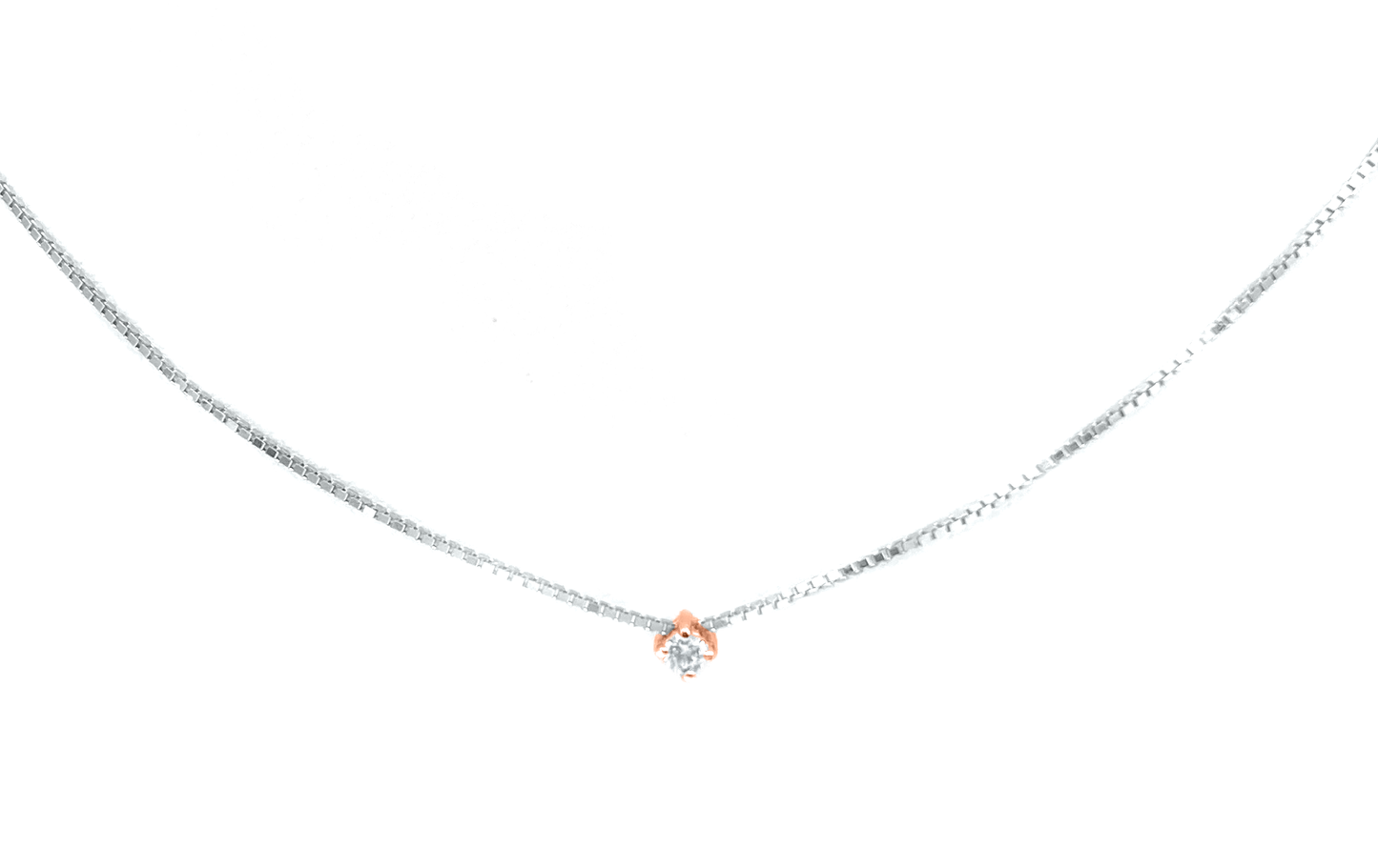 Collane Punto Luce Piccolo Argento 925 Rosato -Toptime Store