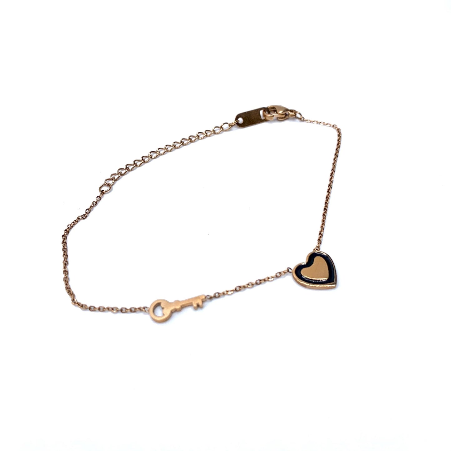 Bracciale Kabuto Rosato Chiave e Cuore - Toptime Store