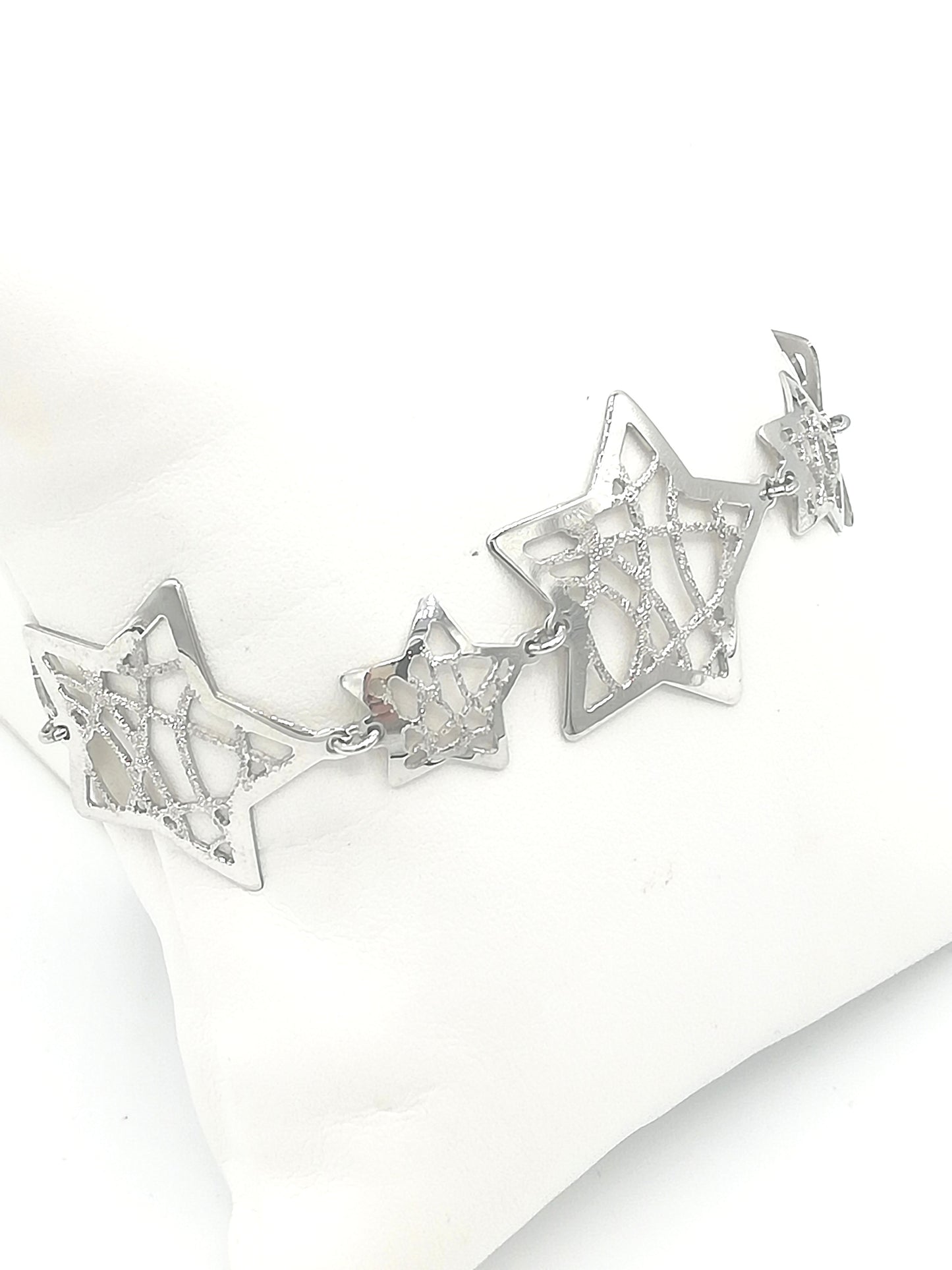 Bracciale da Donna Top Time in Argento 925 con Stelle Traforate