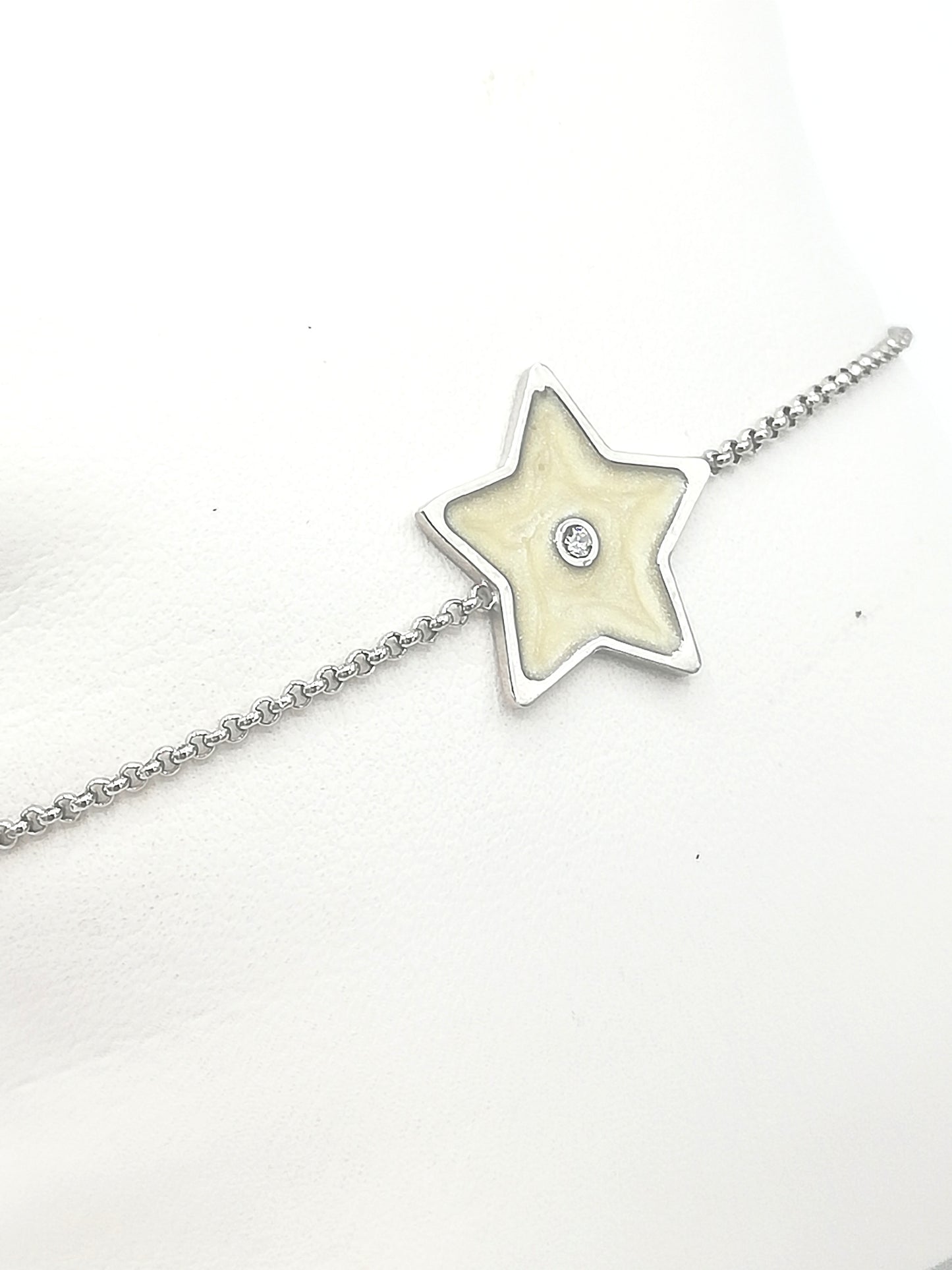 Bracciale da Donna Top Time in Argento 925 con Stella Smaltata