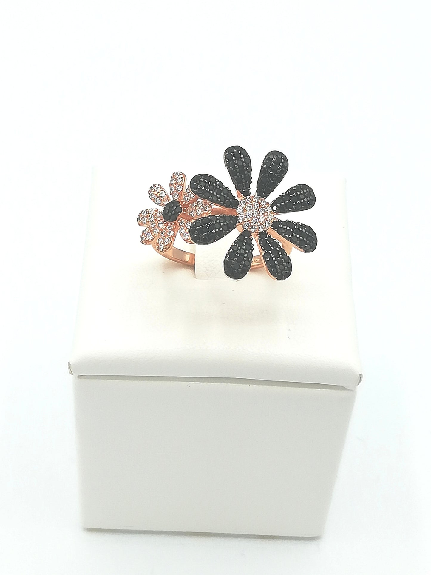 Anello da Donna Top Time in Argento 925 Rosato con Zirconi e Fiori