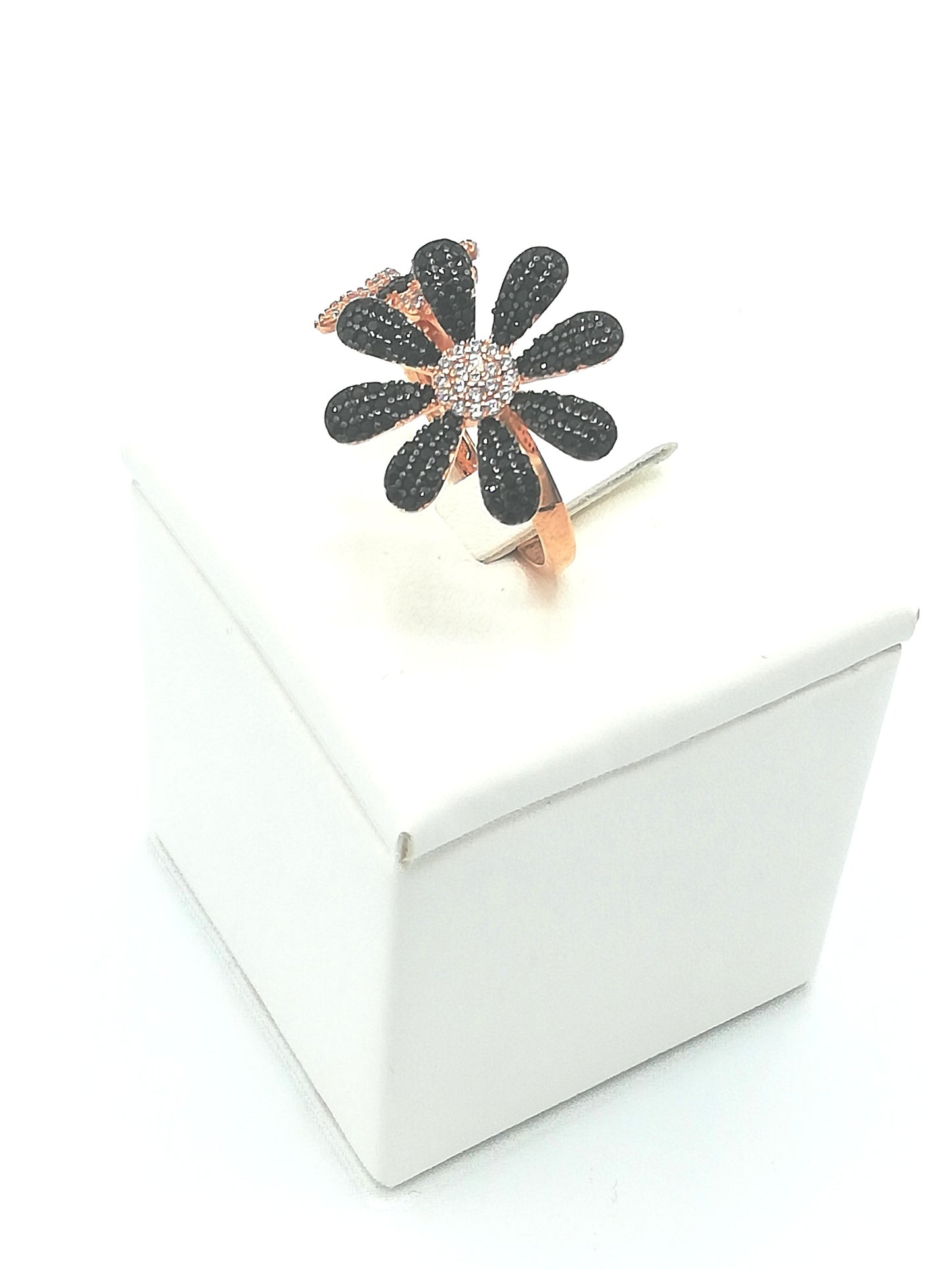 Anello da Donna Top Time in Argento 925 Rosato con Zirconi e Fiori