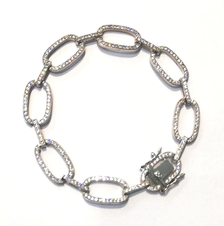Bracciale da Donna Top Time in Argento 925 a Catena Diamantata