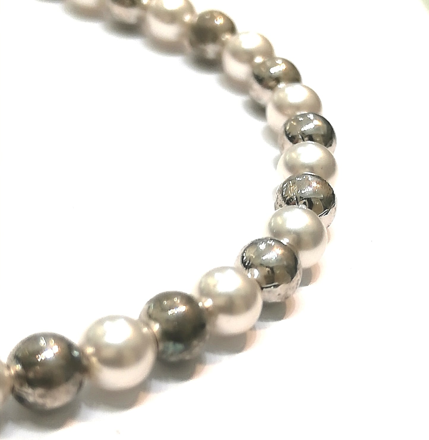 Bracciale da Donna Top Time in Argento 925 con Perle Sintetiche