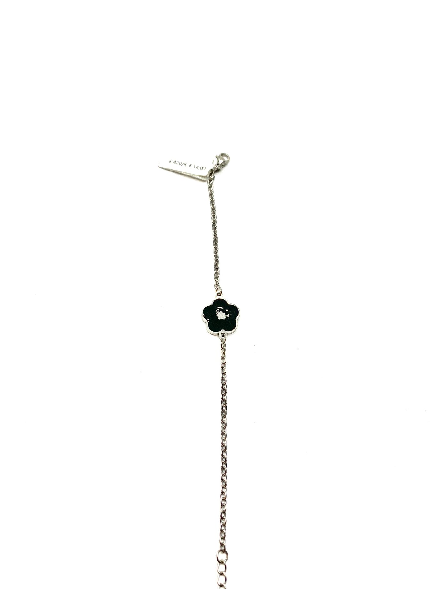 Bracciale Kabuto Fiore Smaltato Nero - Toptime Store