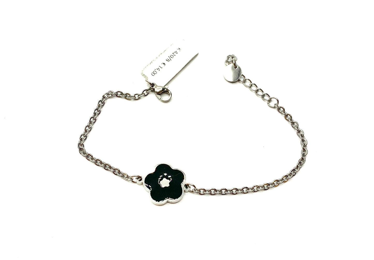Bracciale Kabuto Fiore Smaltato Nero - Toptime Store