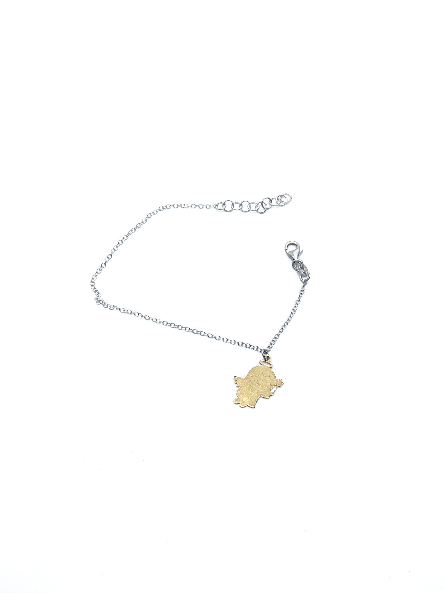 Bracciale Argento 925 con Angioletto Dorato - Toptime Store