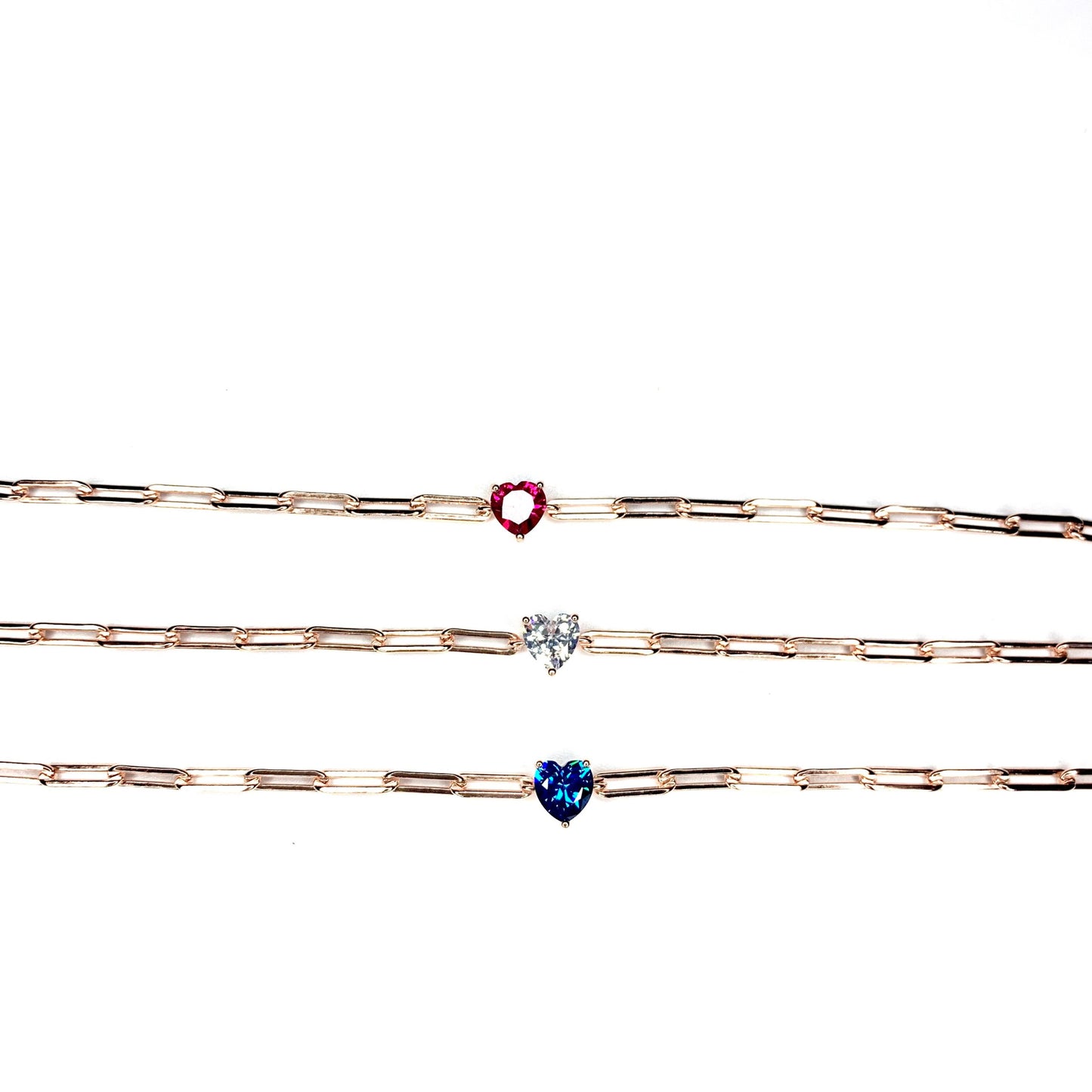 Bracciali Argento 925 Rosato con Cuore - Toptime Store