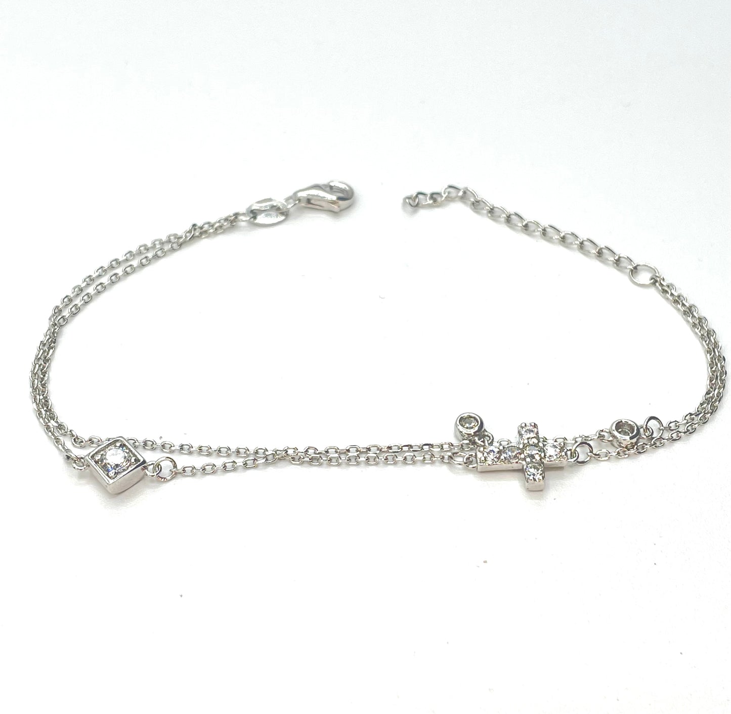 Bracciale da Donna Top Time in Argento 925 con Croce e Zircone