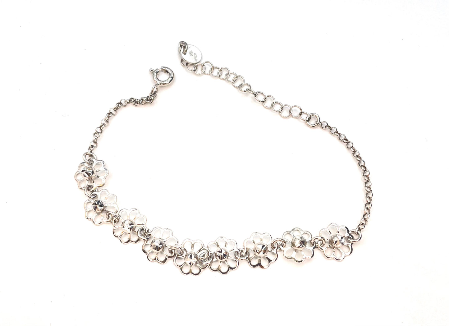 Bracciale da Donna Top Time in Argento 925 con Nove Fiori