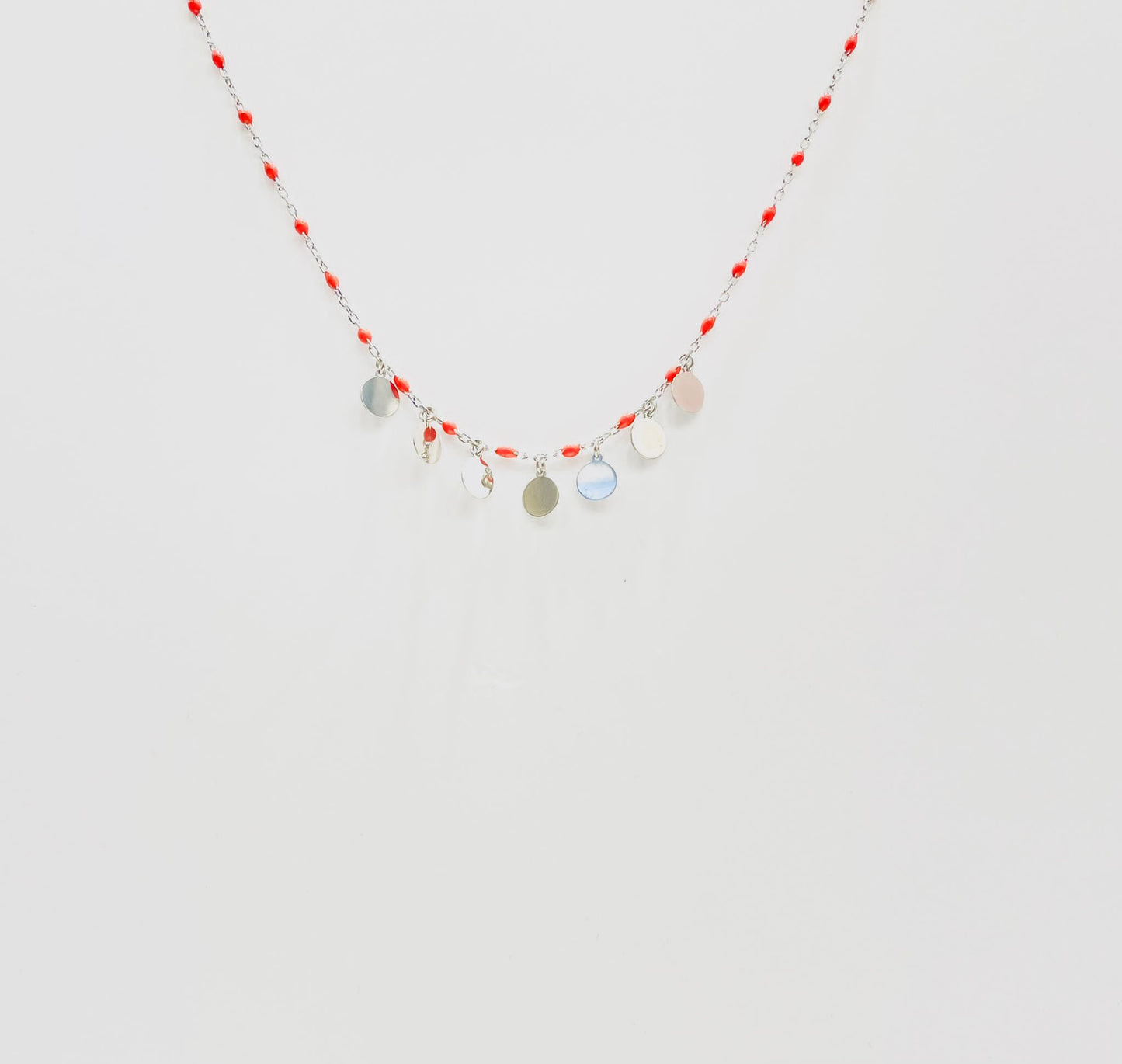 Collana Argento 925 Pietrine Rosse - Toptime Store