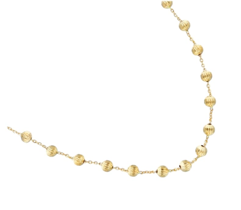 Collana da Donna Top Time in Oro Giallo 18kt con Sfere Sfaccettate
