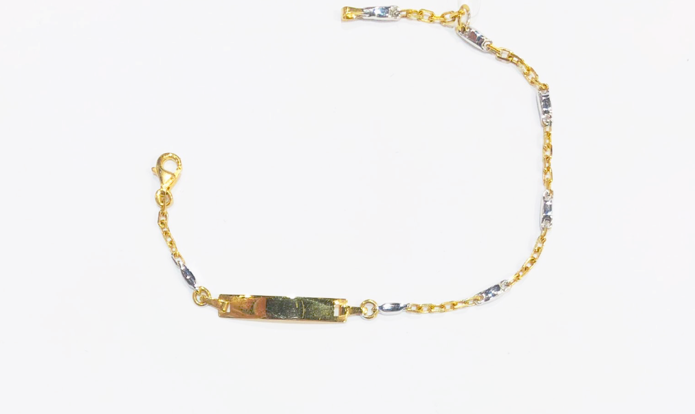 Bracciale Unisex Oro Giallo e Bianco - Toptime Store