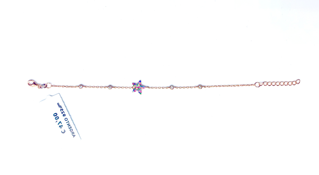 Bracciale Argento 925 Rosato Stella Multicolor -Toptime Store