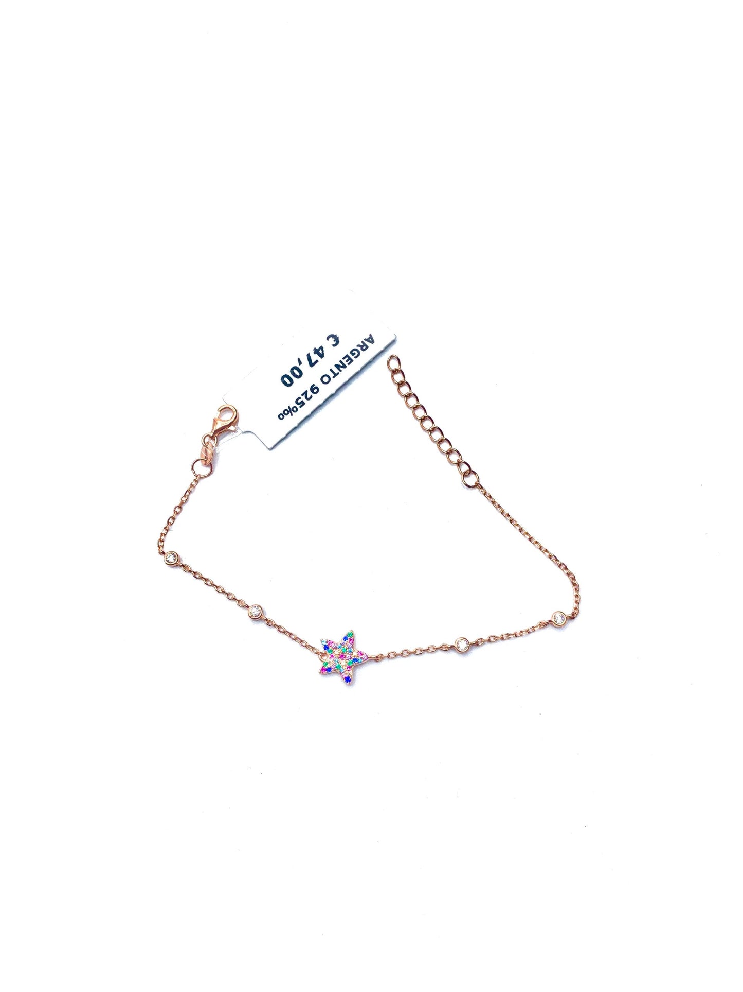 Bracciale Argento 925 Rosato Stella Multicolor -Toptime Store