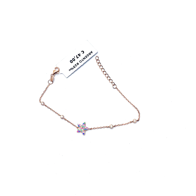 Bracciale Argento 925 Rosato Stella Multicolor -Toptime Store