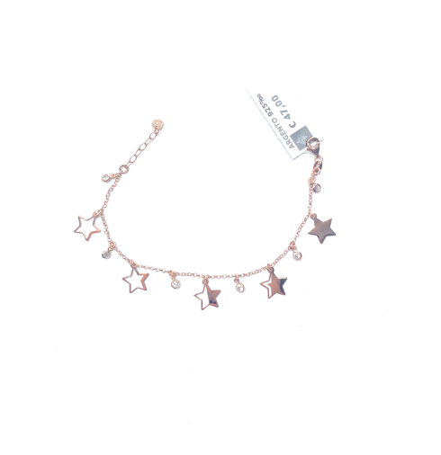 Bracciale Argento 925 Rosato Stelle e Zirconi - Toptime Store