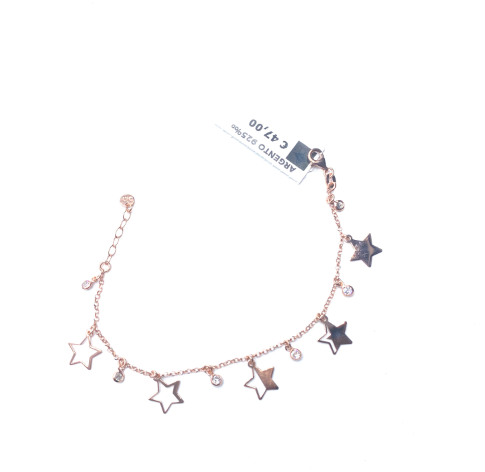 Bracciale Argento 925 Rosato Stelle e Zirconi - Toptime Store