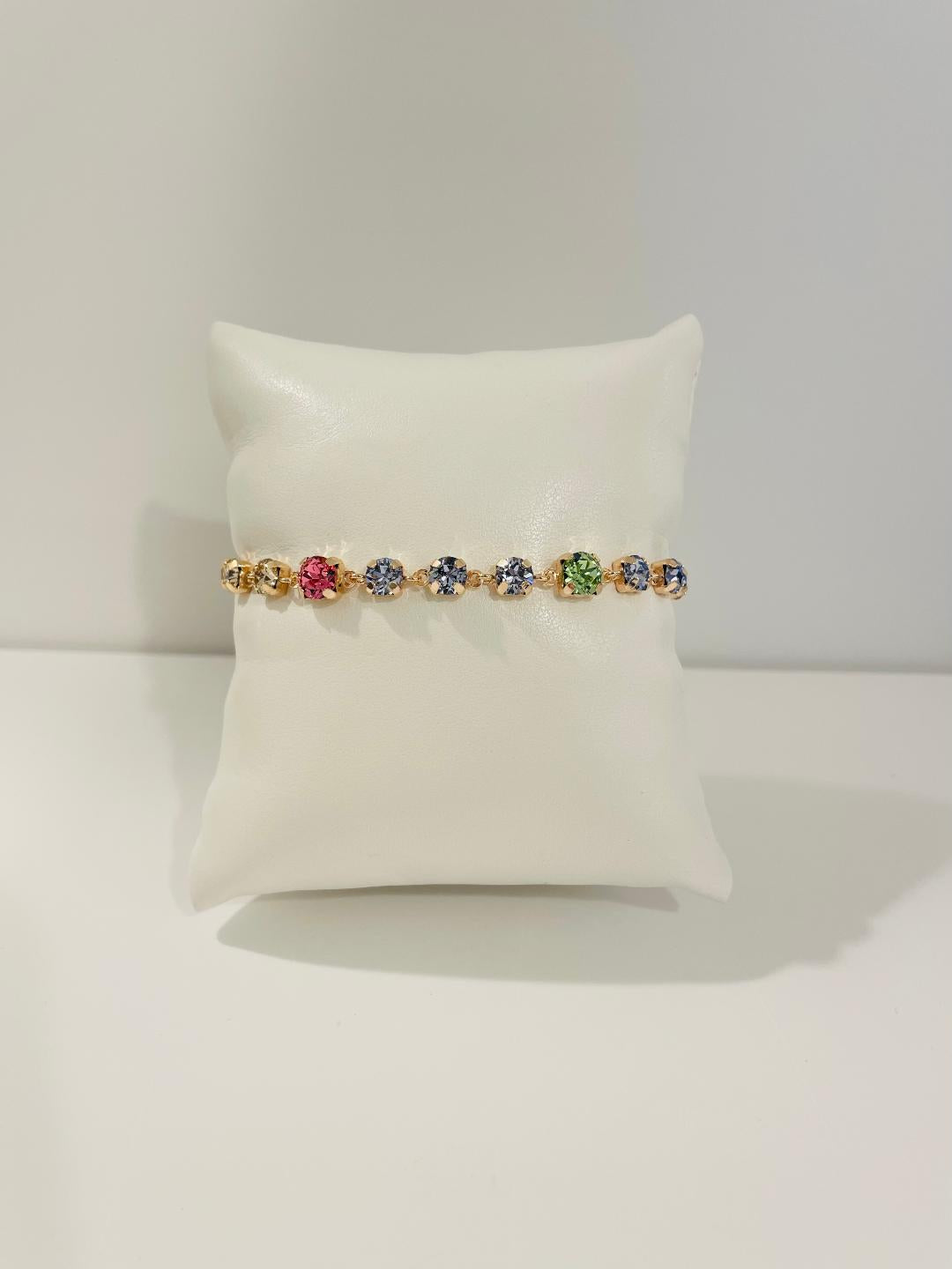 Bracciale da Donna Top Time in Argento 925 Rosato con Zirconi Multicolor