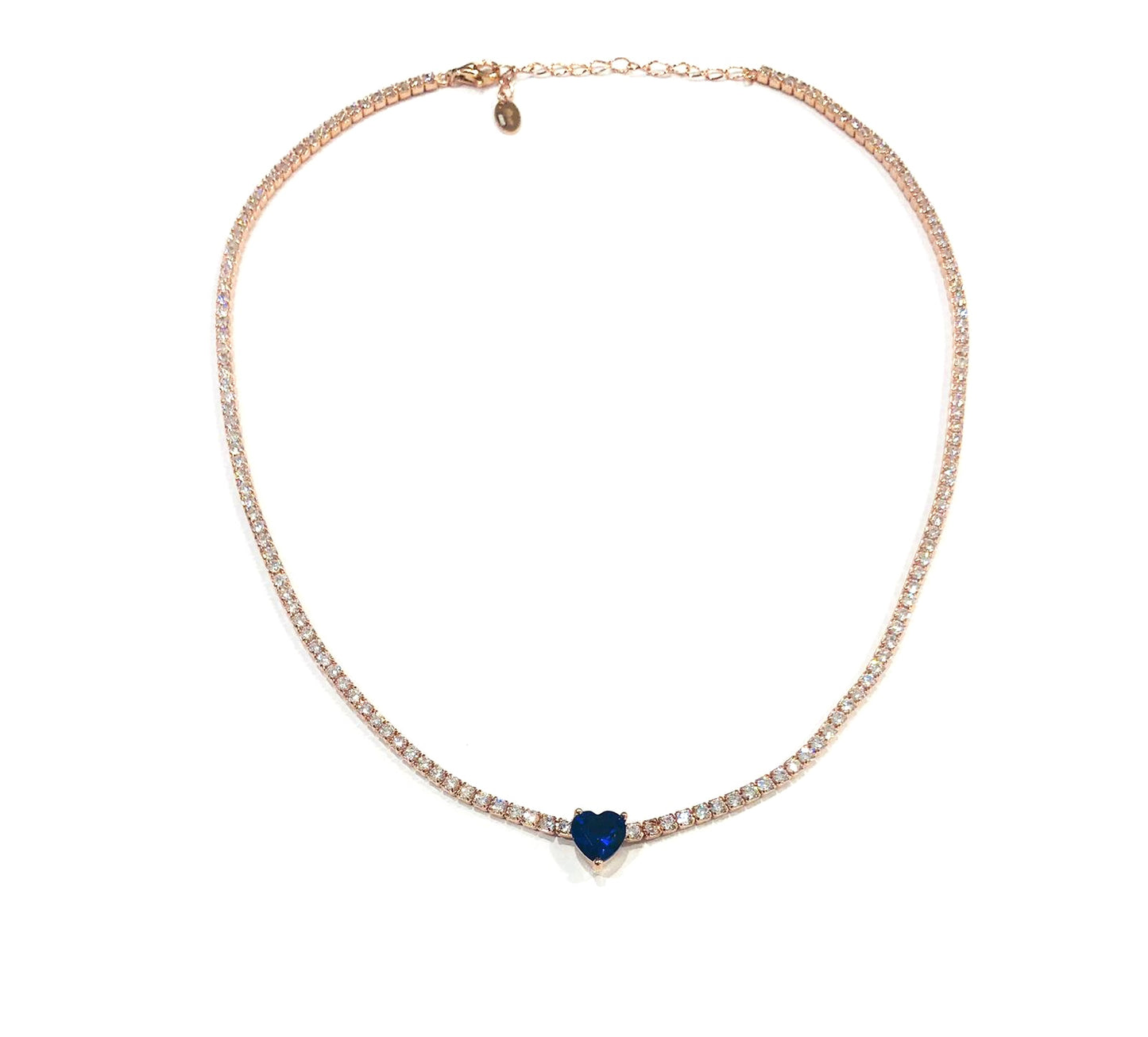 Collane Choker Argento Rosato e Zirconi - Toptime Store