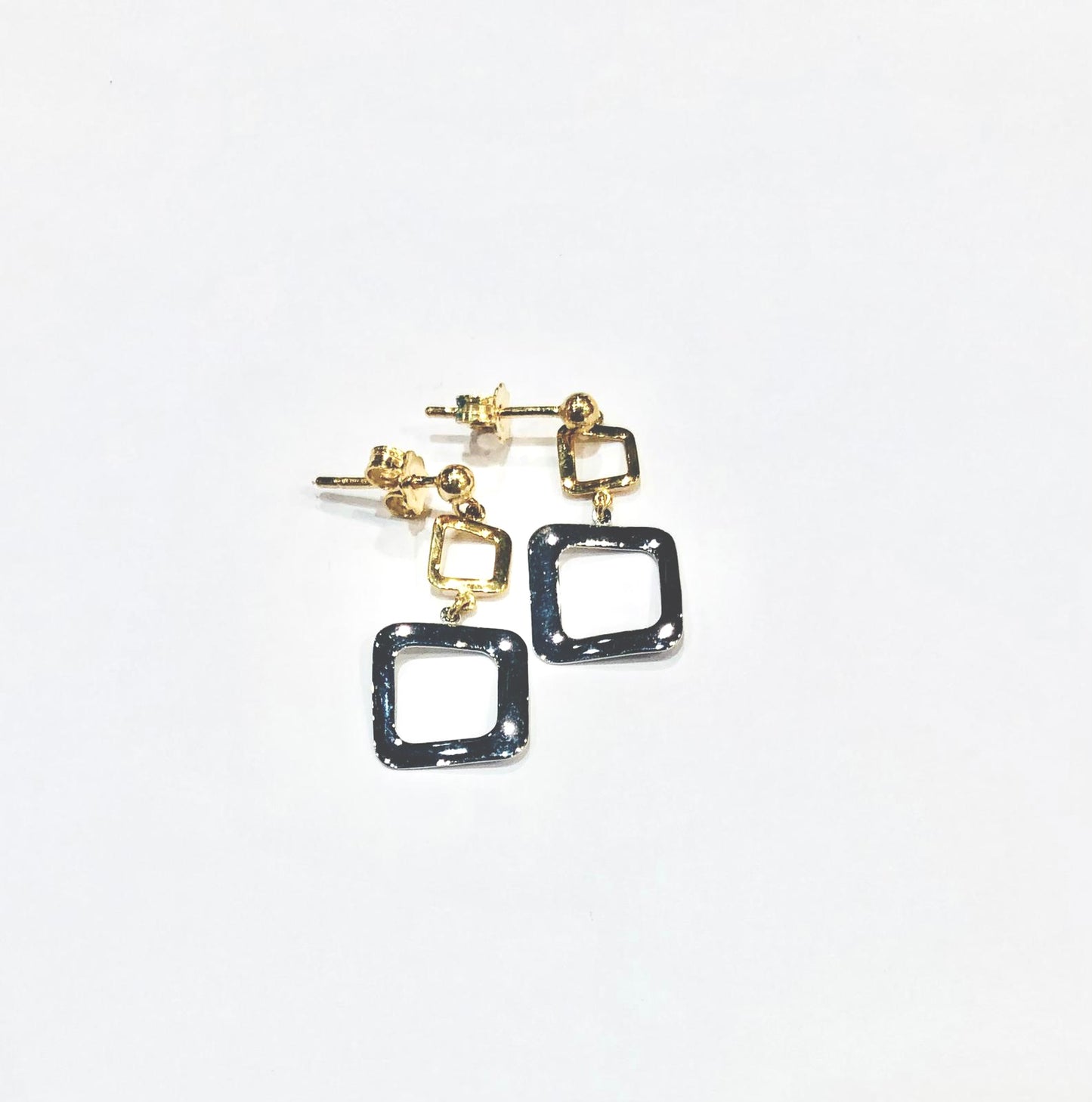 Orecchini Donna Oro Giallo e Bianco - Toptime Store