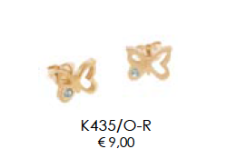 ORECCHINI KABUTO ROSATI FARFALLA - Toptime Store