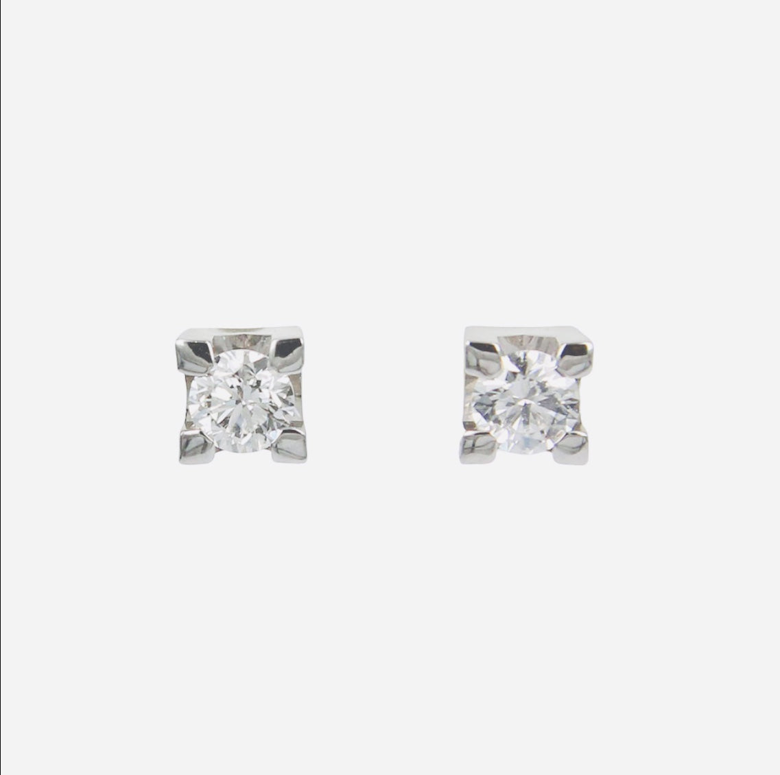 Orecchini da Donna Top Time in Oro Bianco 18kt Diamanti 0,07