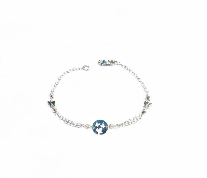 Bracciale Donna Oro Bianco Farfalle - Toptime Store